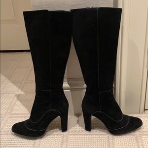 Tod’s Black Suede knee high boots Size  36 1/2